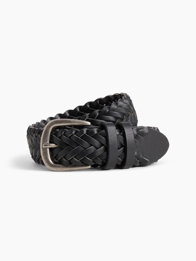 Braided Vegan-Leather Belt gap braided vegan leather belt