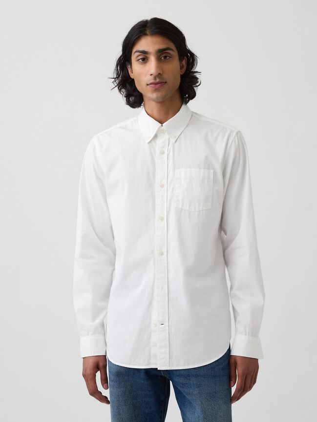 Organic Cotton Poplin Classic Shirt gap organic cotton poplin classic shirt