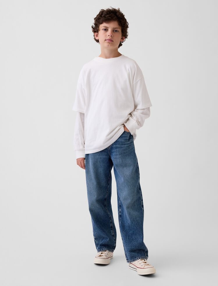 Kids Baggy Taper Jeans gap kids baggy taper jeans