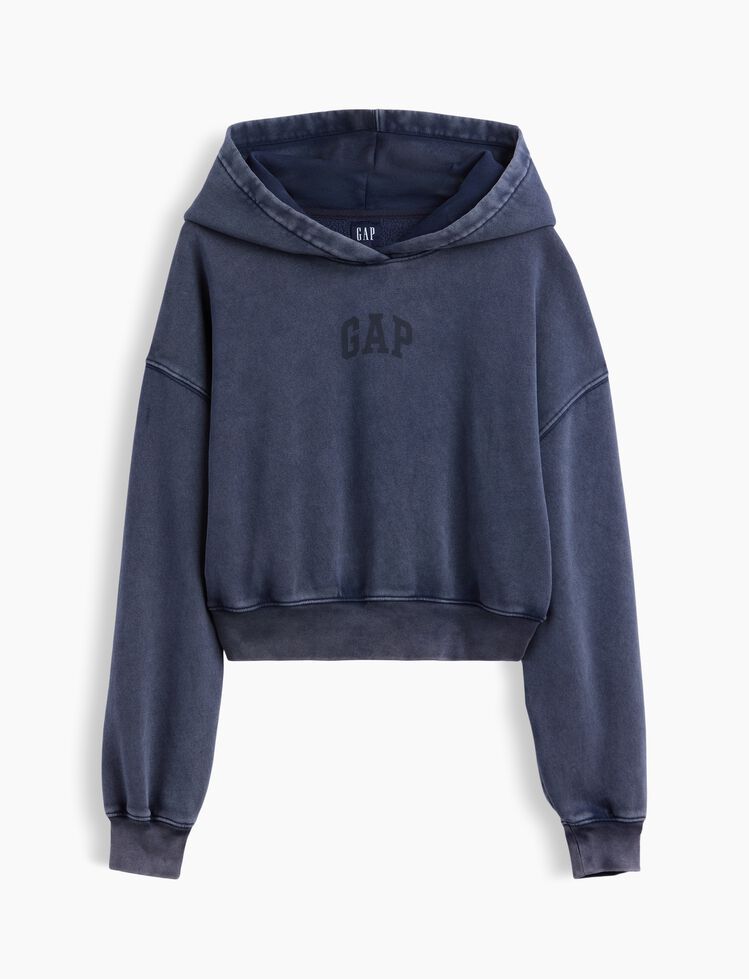 VintageSoft Crop Logo Hoodie gap vintagesoft crop logo hoodie