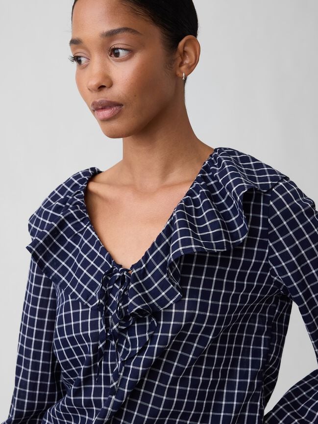 Relaxed Ruffle Top gap relaxed ruffle top