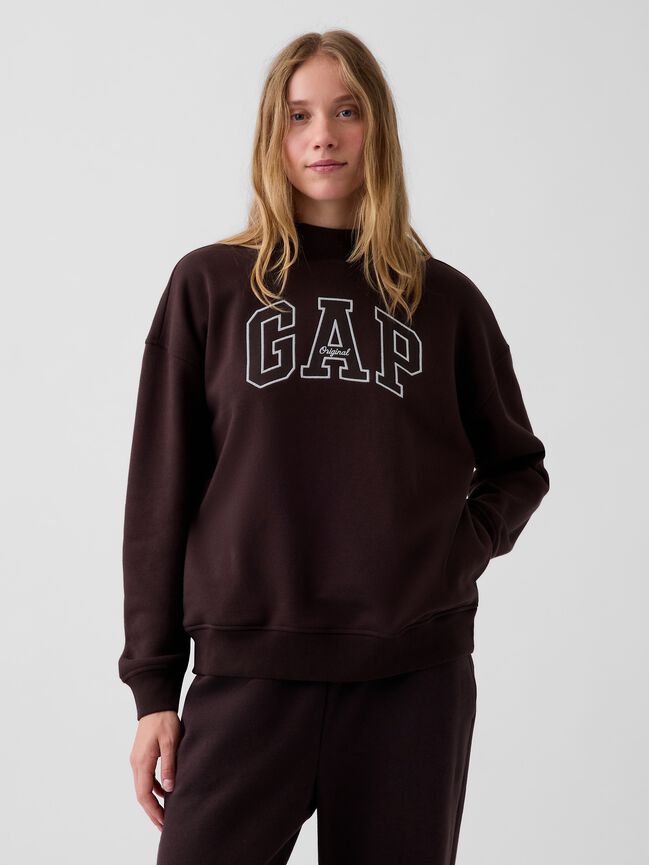 VintageSoft Oversized Mockneck Logo Sweatshirt gap vintagesoft oversized mockneck logo sweatshirt