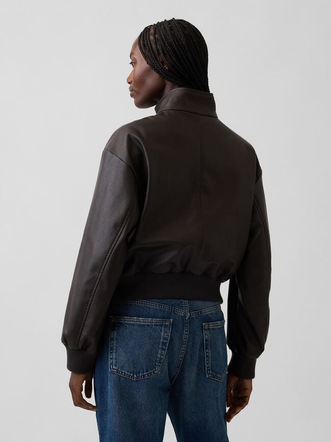 Vegan Leather Bomber Jacket gap vegan leather bomber jacket
