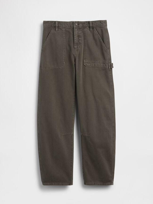 Mid Rise Barrel Utility Ankle Pants gap mid rise barrel utility ankle pants