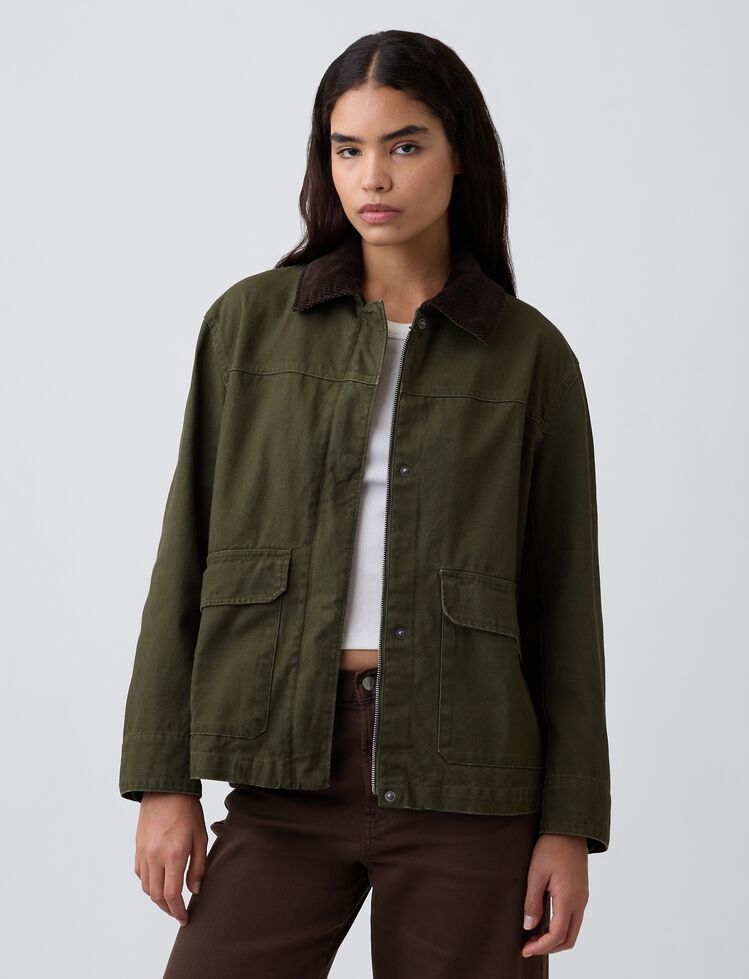 Relaxed Canvas Barn Jacket gap relaxed canvas barn jacket