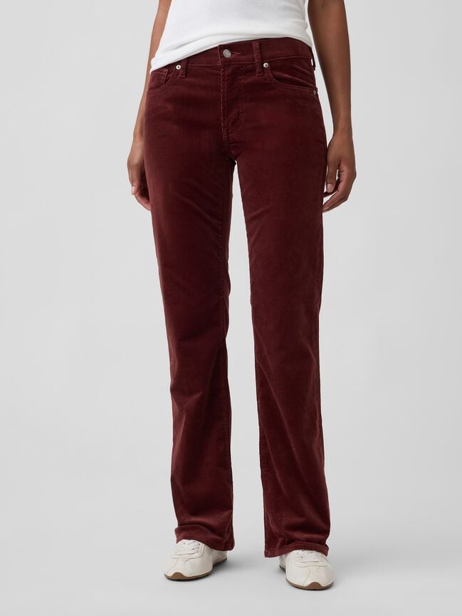 Mid Rise Boot Corduroy Pants gap mid rise boot corduroy pants