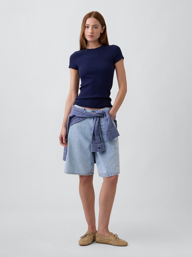 Modern Rib Gap Logo T-Shirt modern rib gap logo t shirt