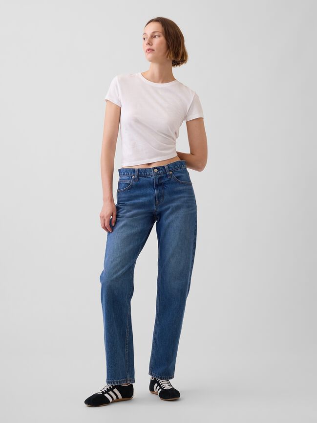 Mid Rise Straight Taper Jeans gap mid rise straight taper jeans