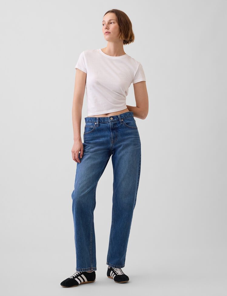 Mid Rise Straight Taper Jeans gap mid rise straight taper jeans