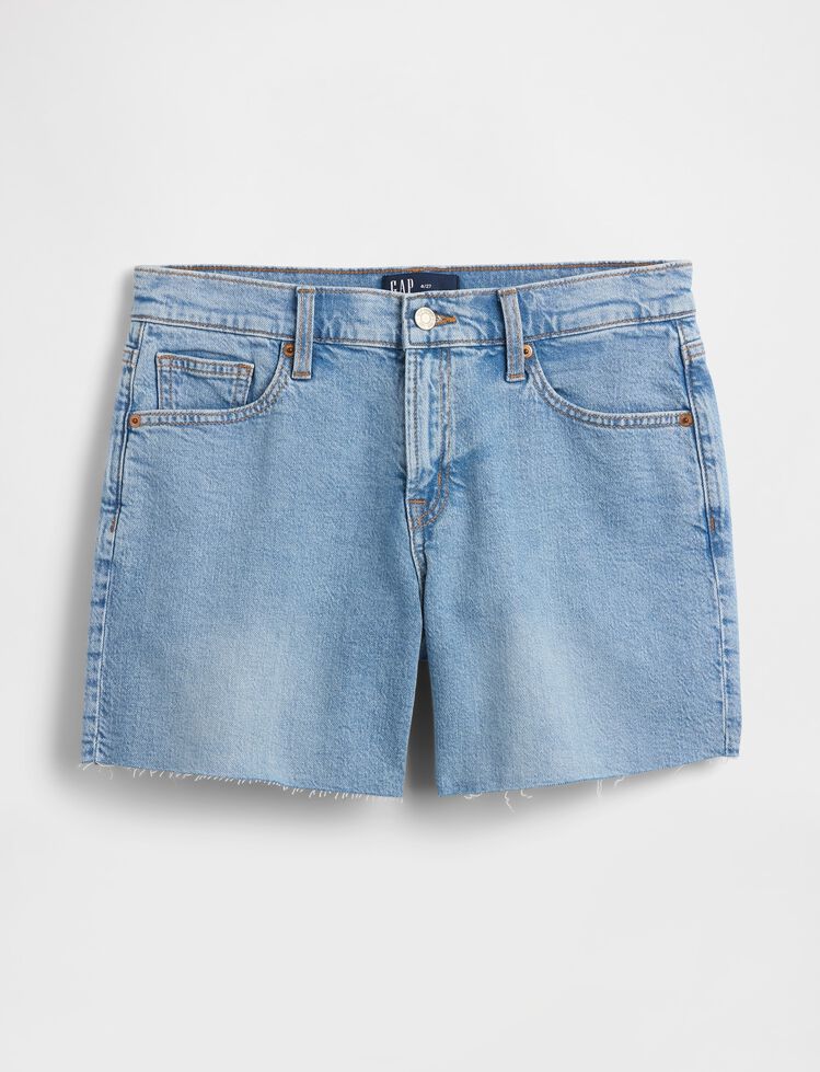 5" Mid Rise Soft Denim Shorts gap 5 mid rise soft denim shorts
