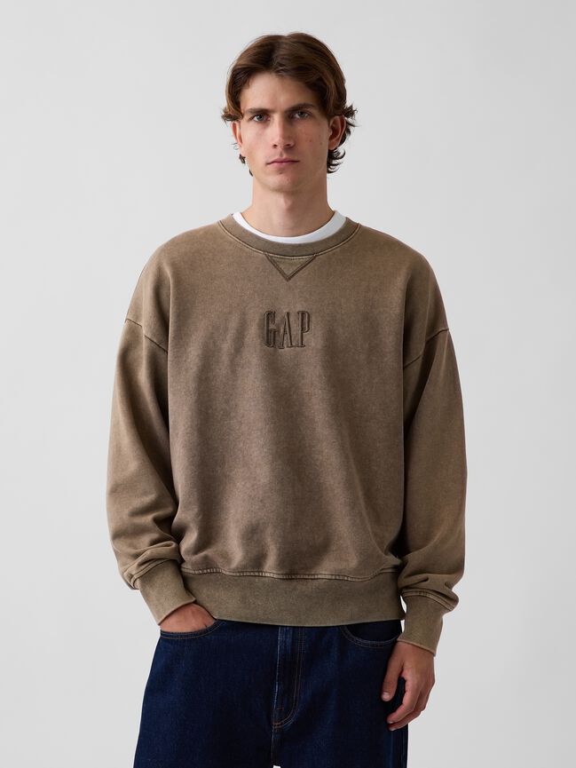 Heavyweight Oversized Logo Sweatshirt gap heavyweight oversized logo sweatshirt