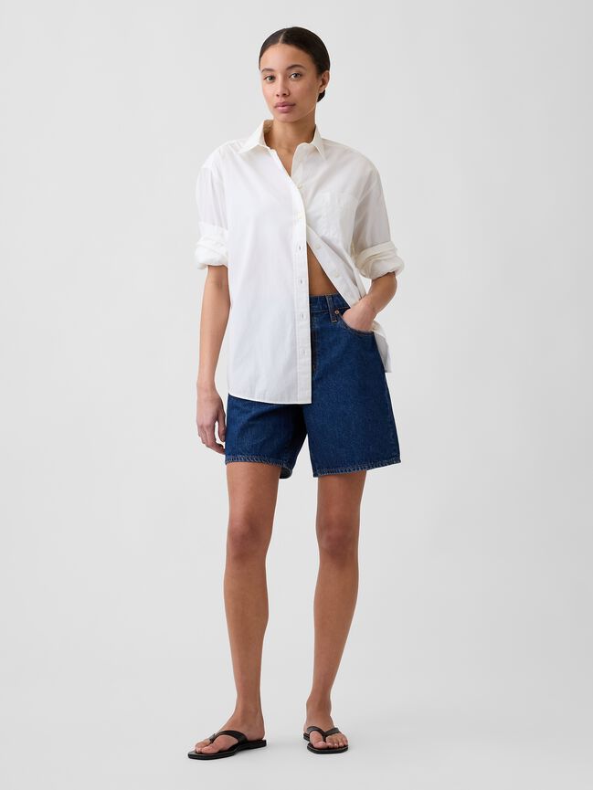 5" Mid Rise Denim Shorts gap 5 mid rise denim shorts