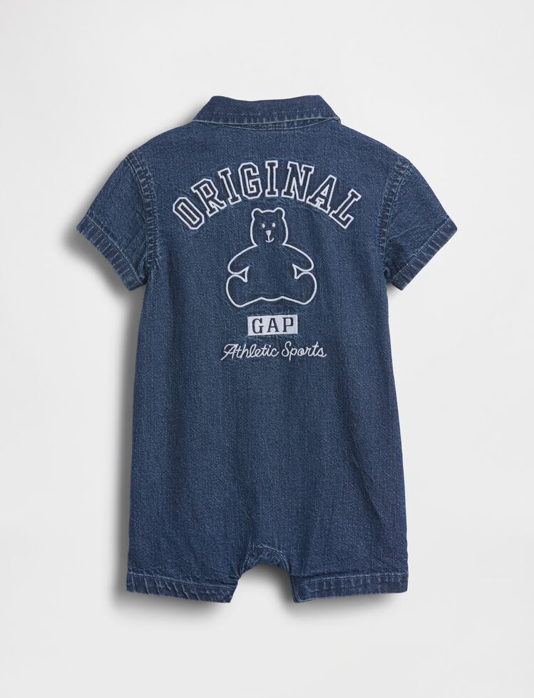 Baby Denim Gap Logo Shorty One-Piece baby denim gap logo shorty one piece