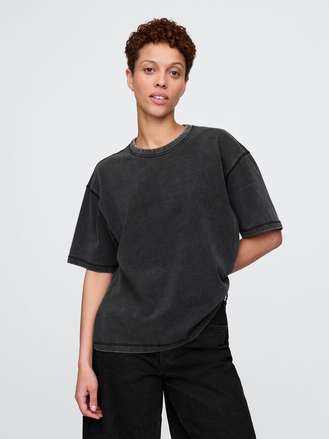 Adult Heavyweight Crop T-Shirt gap adult heavyweight crop t shirt