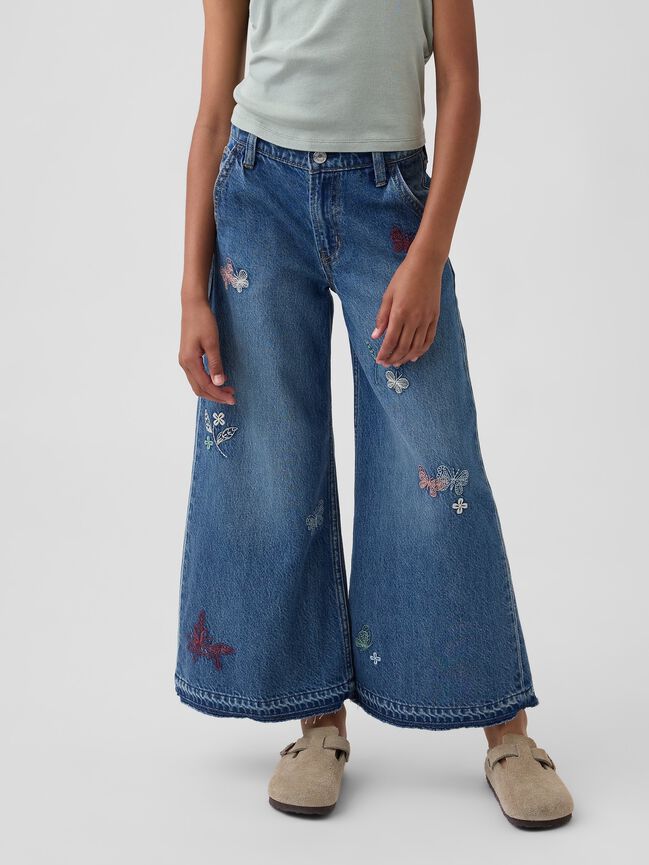 Kids Low Rise Embroidered Baggy Jeans gap kids low rise embroidered baggy jeans