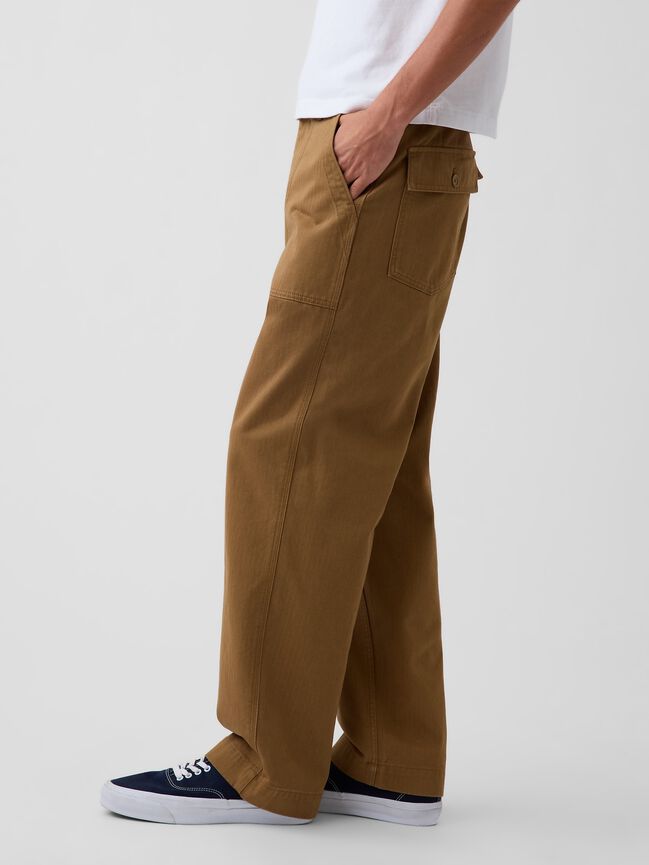Herringbone '90s Loose Pants gap herringbone 90s loose pants