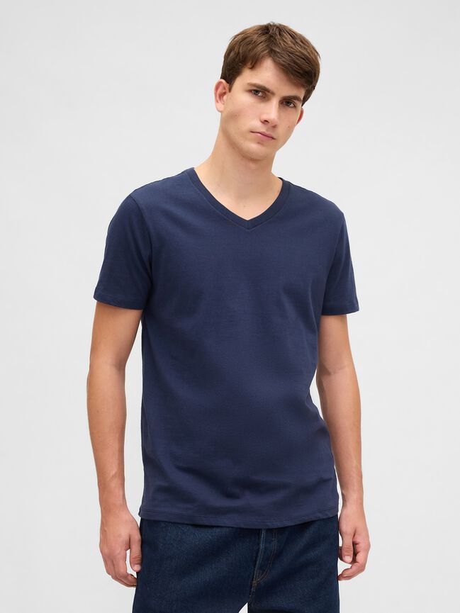 Cotton Jersey V-Neck T-Shirt gap cotton jersey v neck t shirt