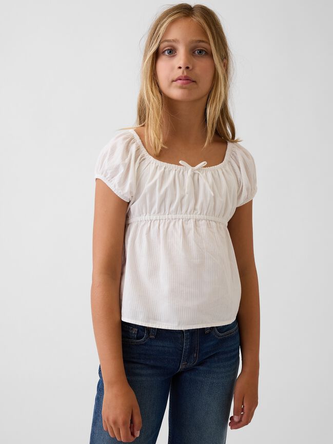 Kids Puff-Sleeve Top gap kids puff sleeve top