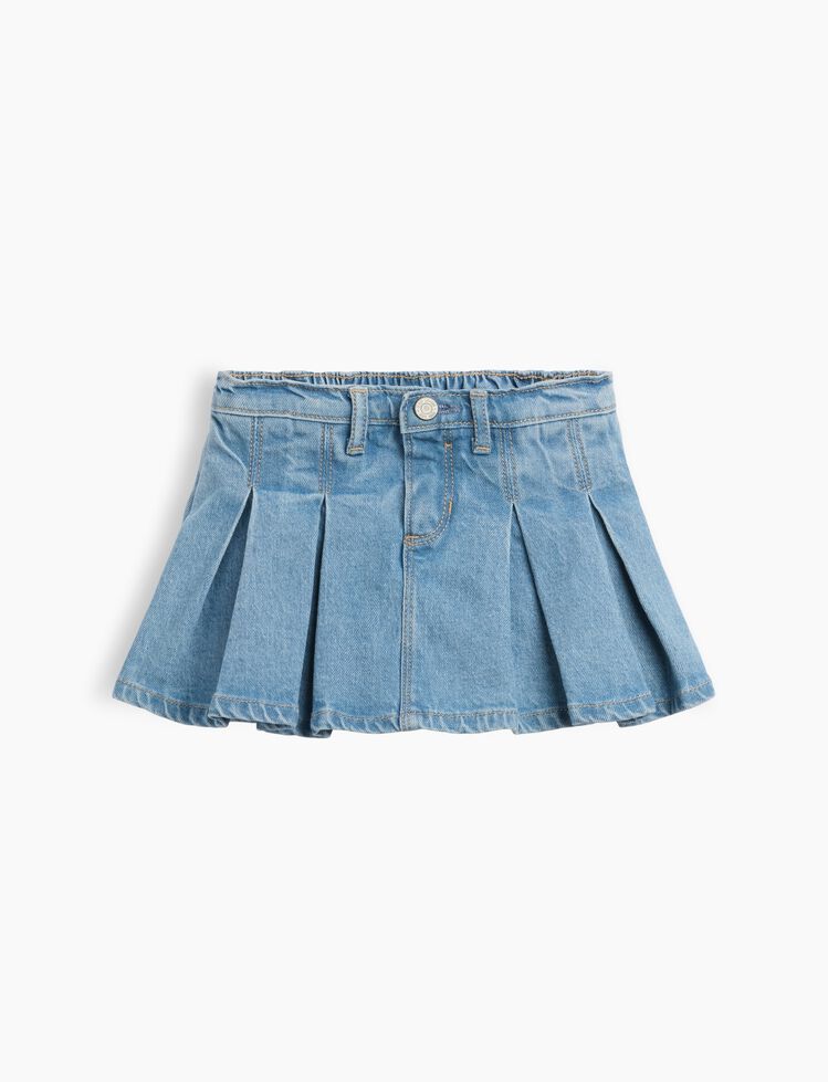 Baby & Toddler Denim Pleated Skort gap baby toddler denim pleated skort