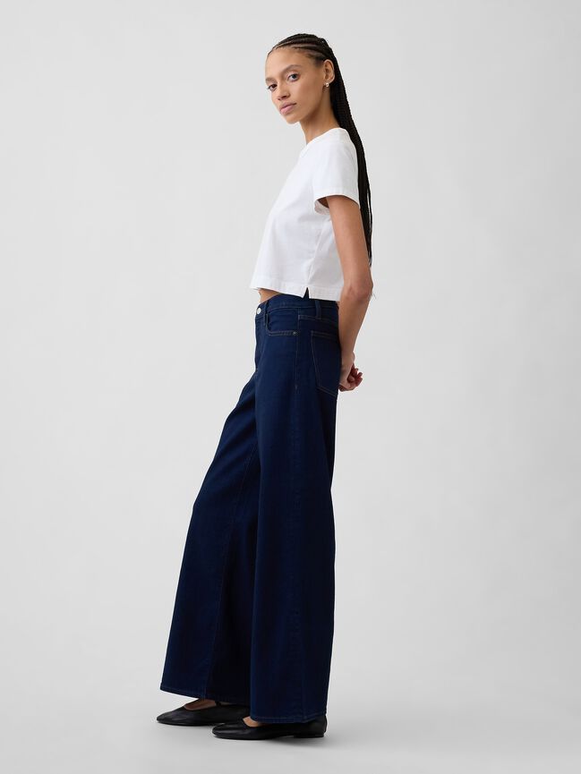 Mid Rise Wide-Leg Jeans gap mid rise wide leg jeans