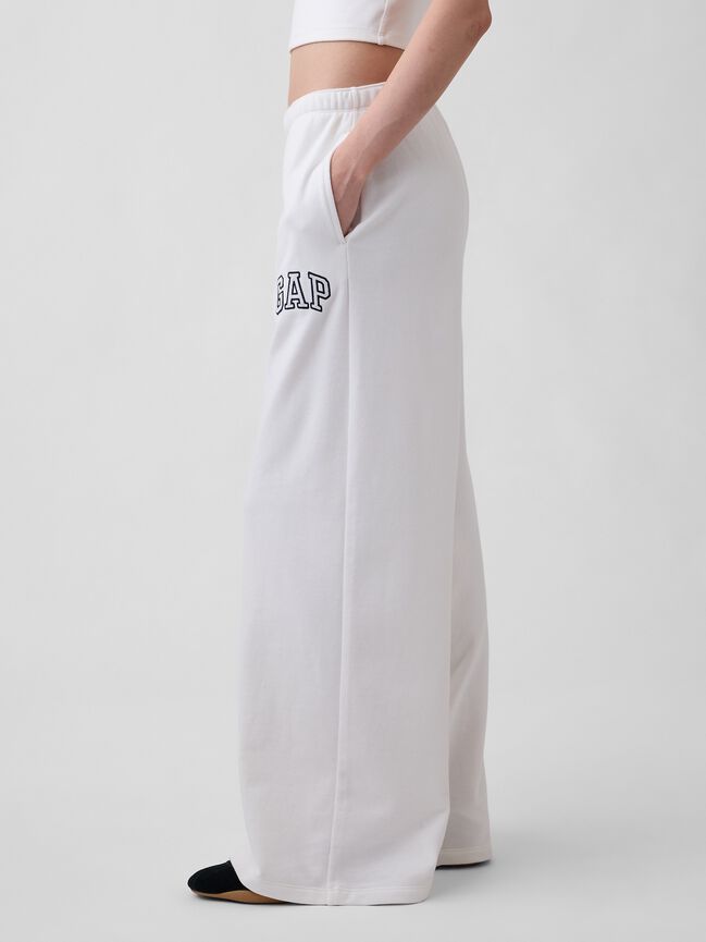 Gap Logo French Terry Wide-Leg Joggers gap logo french terry wide leg joggers
