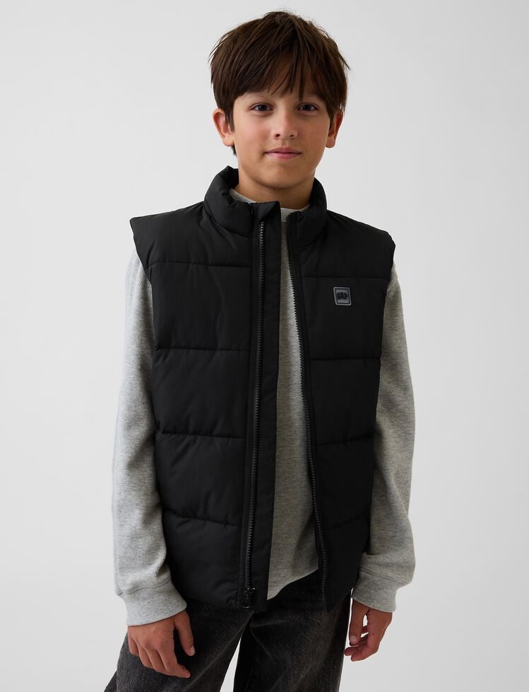 Kids Relaxed Puffer Vest gap kids relaxed puffer vest