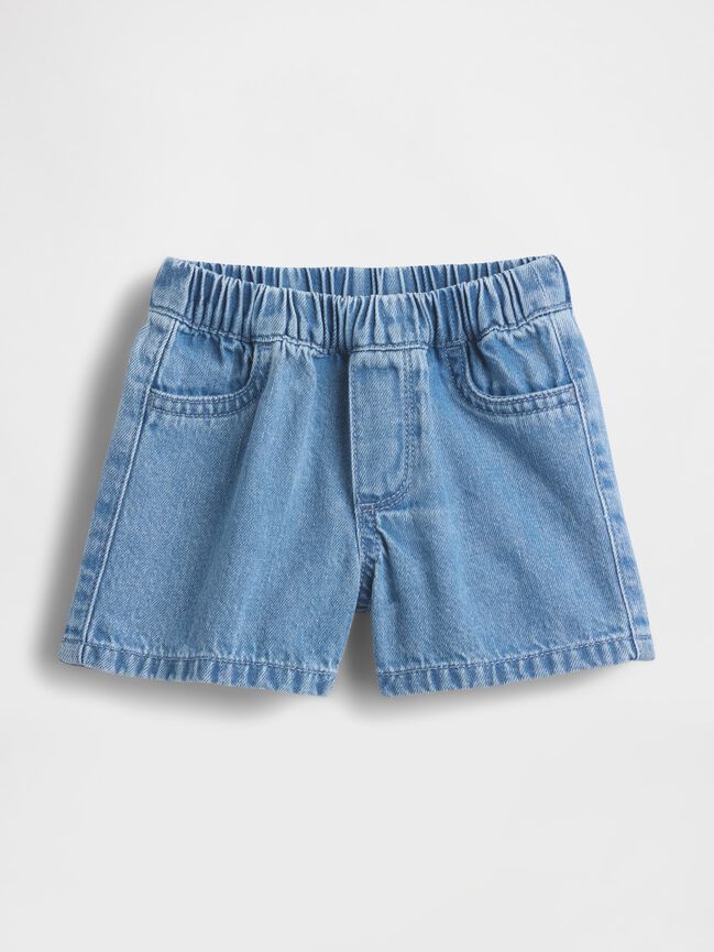 Baby Brannan Bear Pocket Pull-On Denim Shorts gap baby brannan bear pocket pull on denim shorts