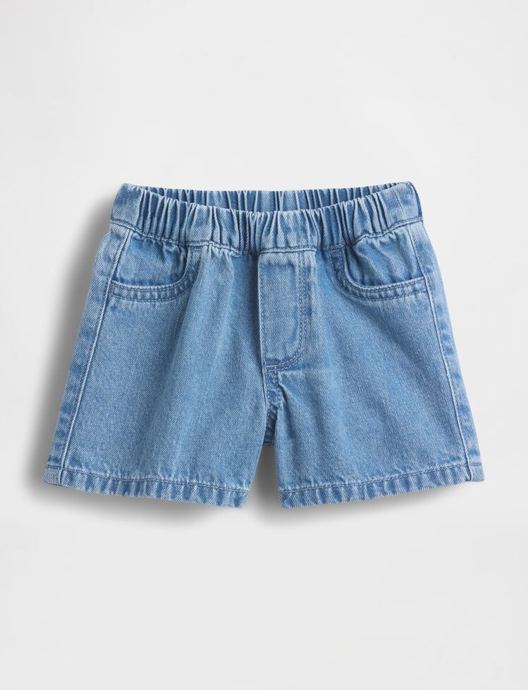 Baby Brannan Bear Pocket Pull-On Denim Shorts gap baby brannan bear pocket pull on denim shorts