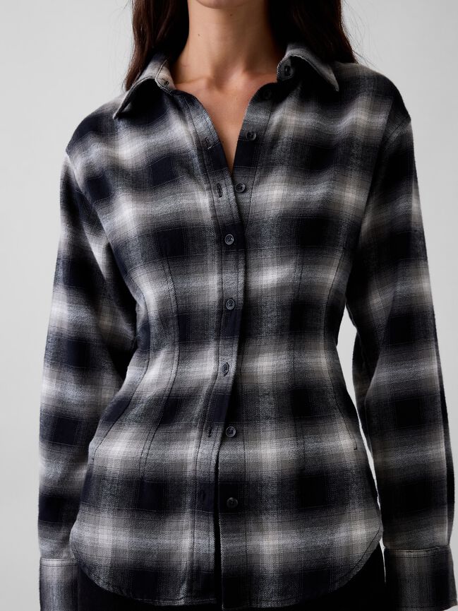 Flannel Fitted Shirt gap flannel fitted shirt