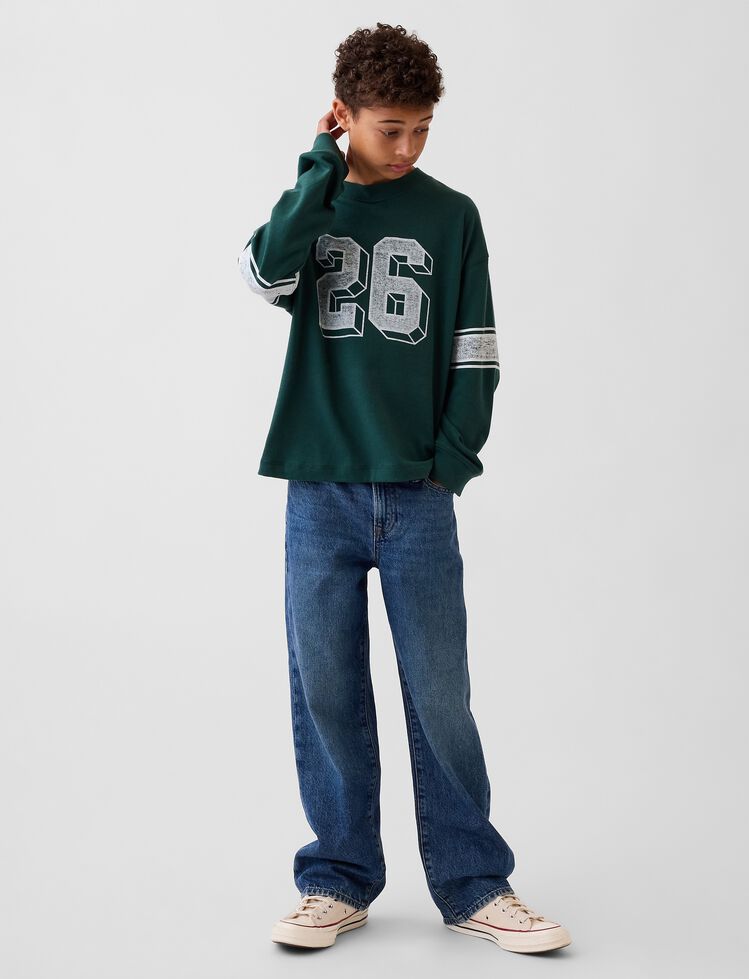 Kids Heavyweight Oversized Graphic T-Shirt gap kids heavyweight oversized graphic t shirt