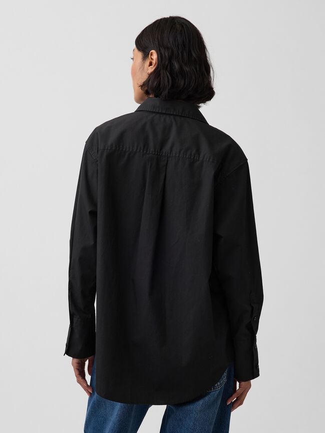 Organic Cotton Poplin Big Shirt gap organic cotton poplin big shirt