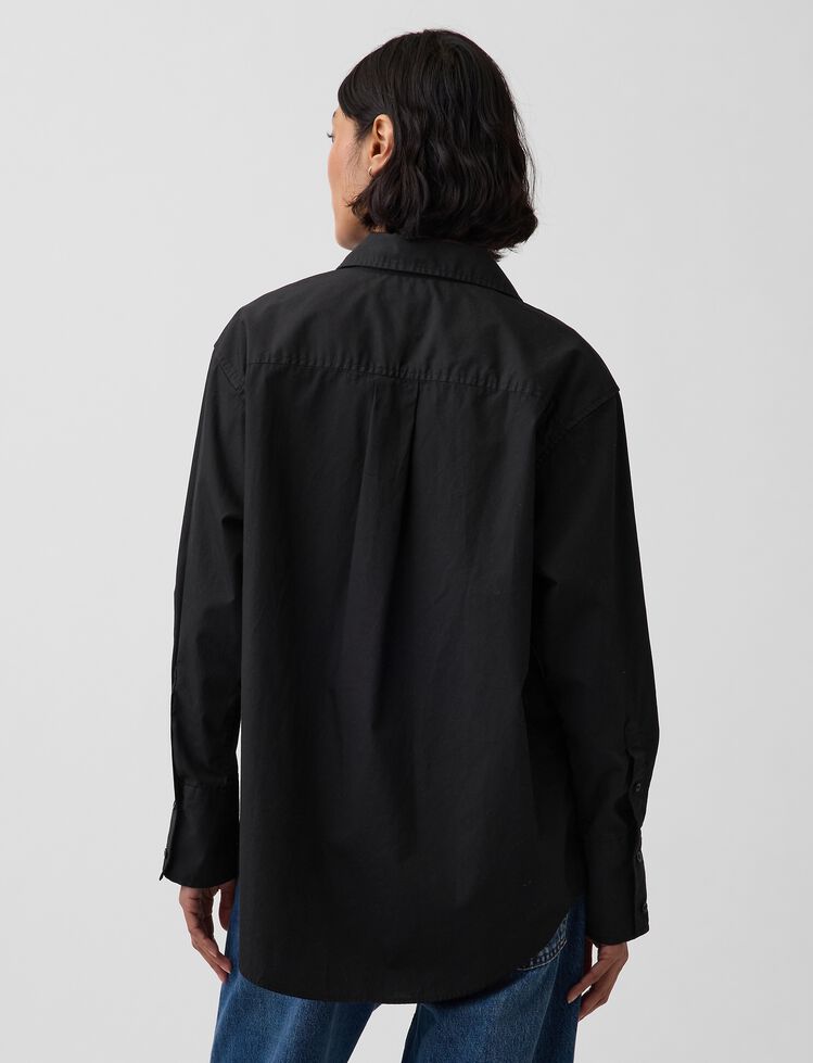 Organic Cotton Poplin Big Shirt gap organic cotton poplin big shirt