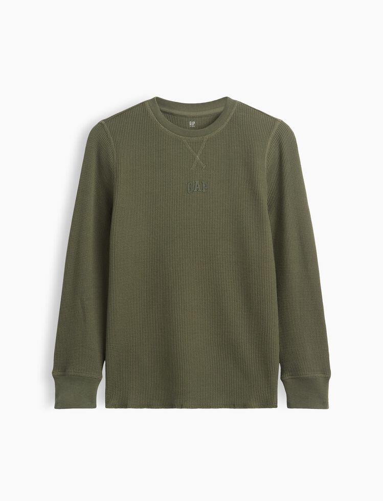 Kids Gap Mini-Logo Waffle-Knit T-Shirt kids gap mini logo waffle knit t shirt