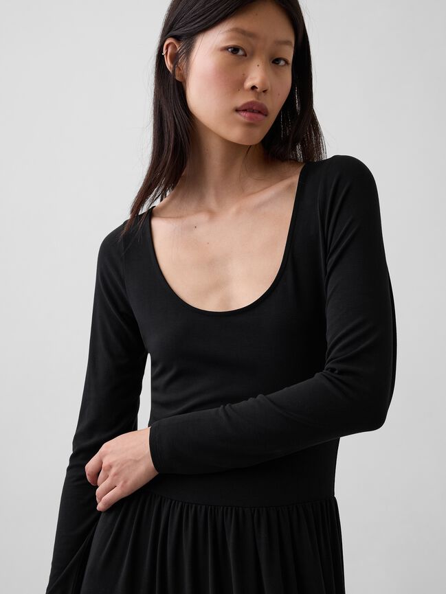 Drop-Waist Maxi Dress gap drop waist maxi dress