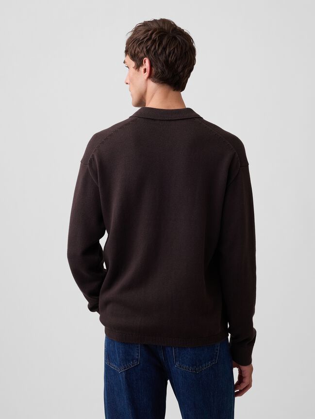 Relaxed Polo Sweater gap relaxed polo sweater
