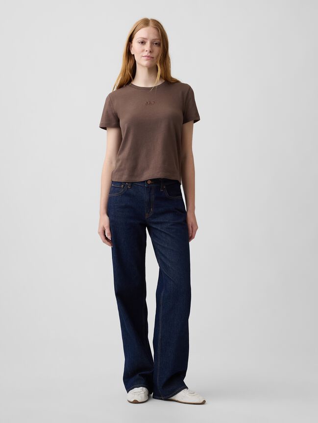 100% Cotton Authentic Shrunken Logo T-Shirt gap 100 cotton authentic shrunken logo t shirt