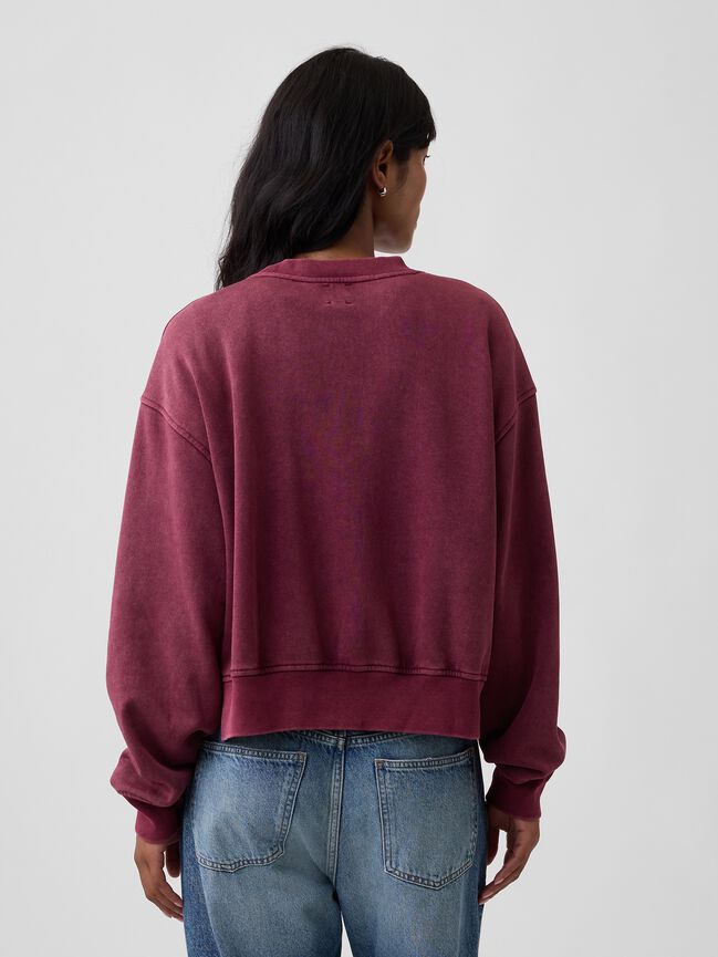 VintageSoft Oversized Split-Hem Sweatshirt gap vintagesoft oversized split hem sweatshirt