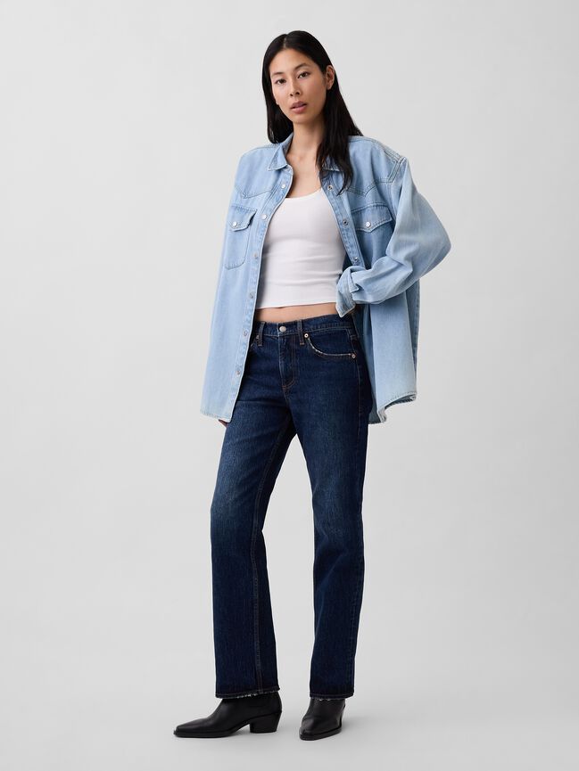 Mid Rise Relaxed Straight Jeans gap mid rise relaxed straight jeans