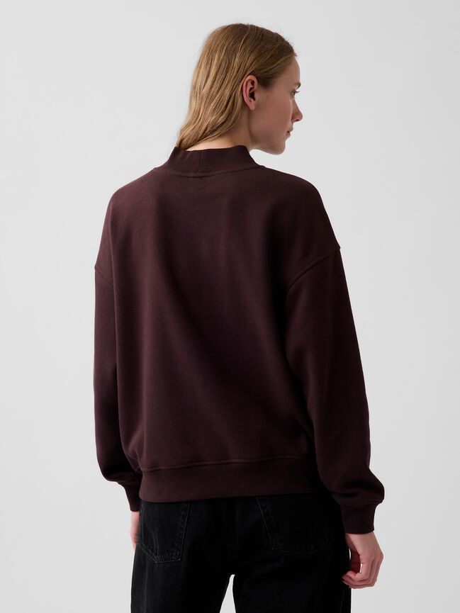 VintageSoft Oversized Mockneck Logo Sweatshirt gap vintagesoft oversized mockneck logo sweatshirt