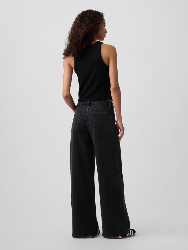 Mid Rise Wide-Leg Jeans gap mid rise wide leg jeans