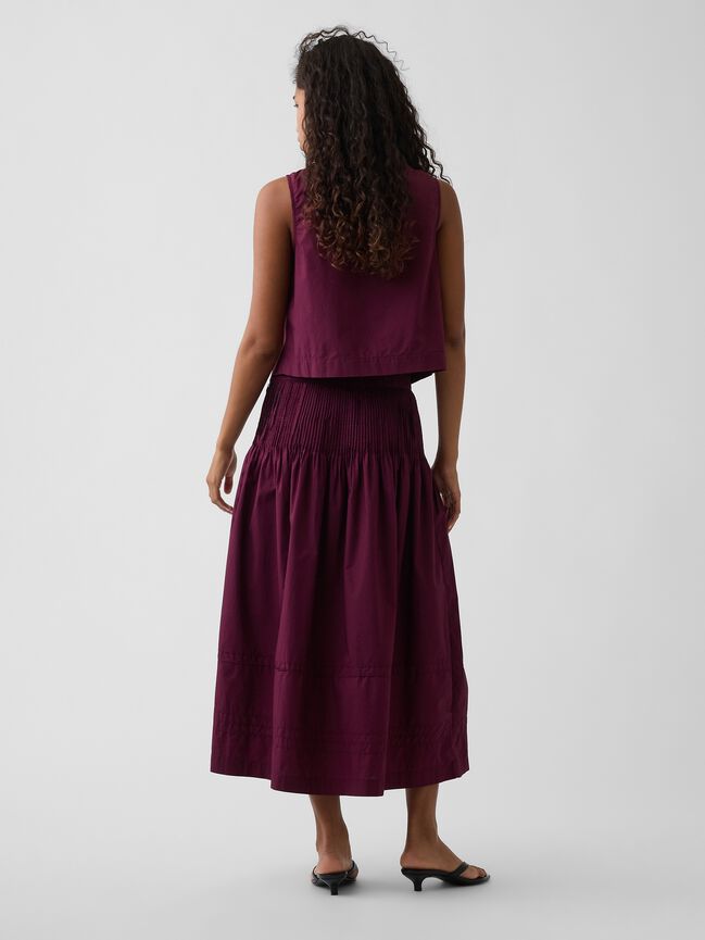 Poplin Pintuck Maxi Skirt gap poplin pintuck maxi skirt