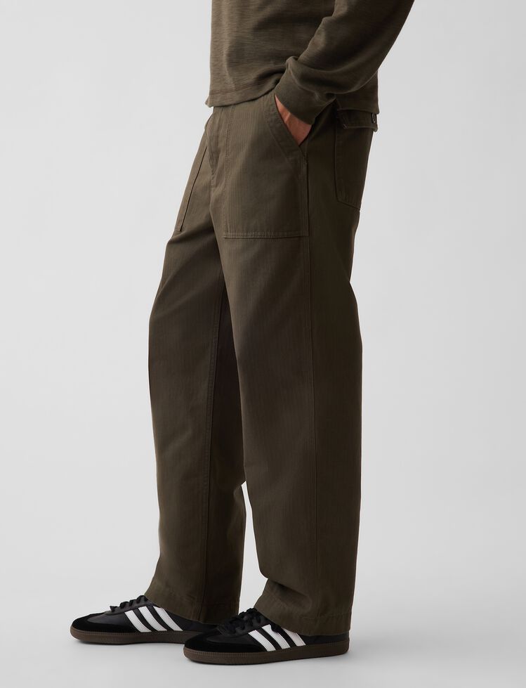 Herringbone '90s Loose Pants gap herringbone 90s loose pants