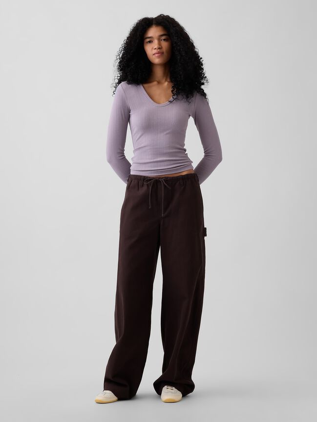 Variegated Rib Top gap variegated rib top
