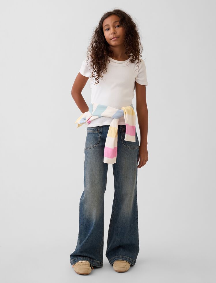 Kids Low Rise Relaxed Flare Jeans gap kids low rise relaxed flare jeans