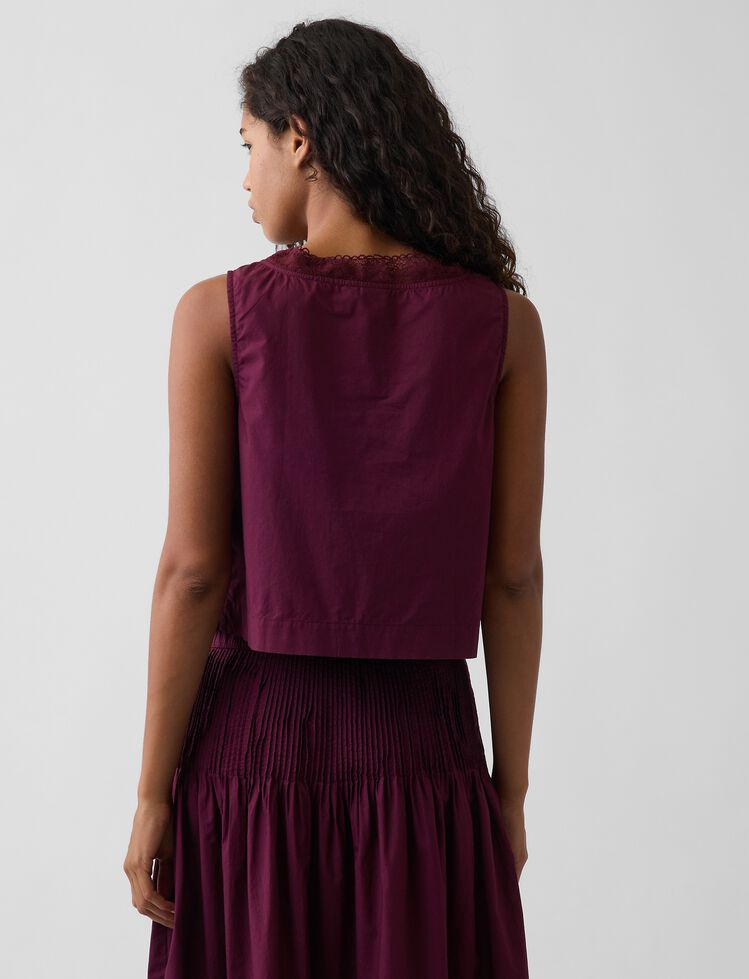 Poplin Pintuck Shell Top gap poplin pintuck shell top