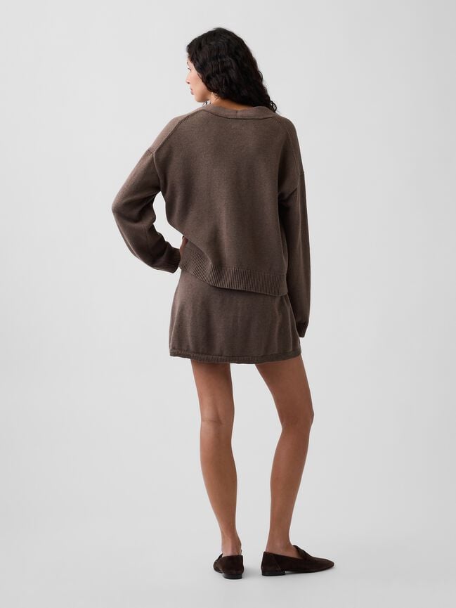 100% Cotton Mini Sweater Skort gap 100 cotton mini sweater skort