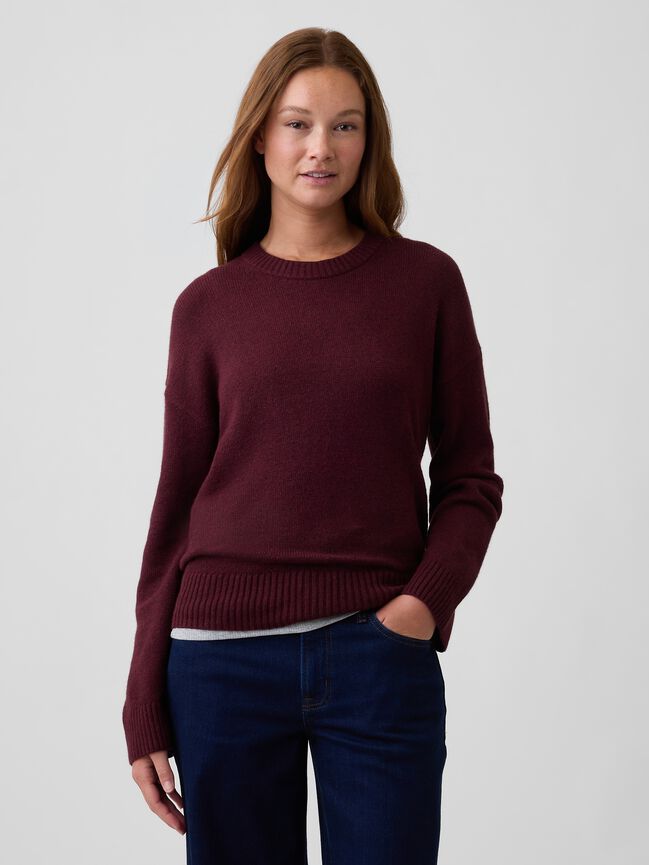 Cashsoft Relaxed Crewneck Sweater gap cashsoft relaxed crewneck sweater