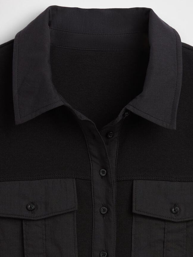 Modern Elbow-Sleeve Utility T-Shirt gap modern elbow sleeve utility t shirt
