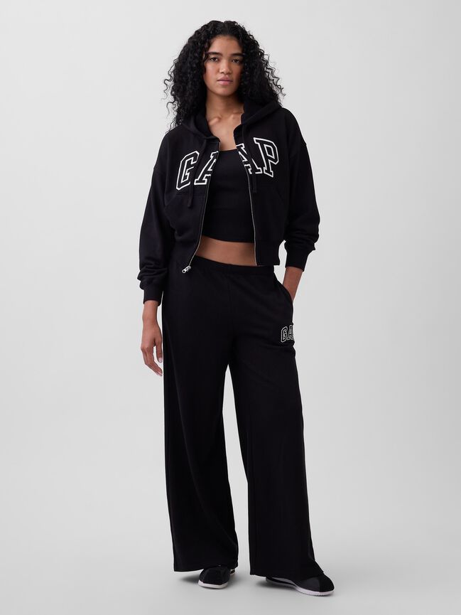 Gap Logo French Terry Wide-Leg Joggers gap logo french terry wide leg joggers