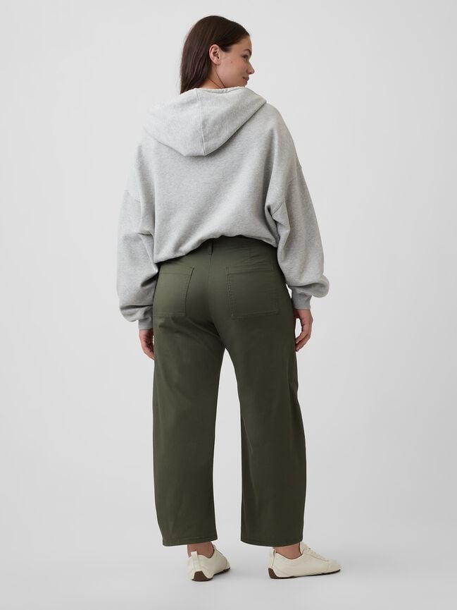 Mid Rise Barrel Khakis gap mid rise barrel khakis